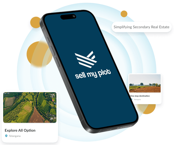 Phone showcasing Sell My Plot app